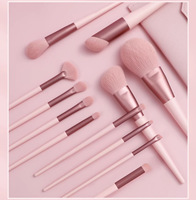Ensemble de pinceaux de maquillage professionnels, poils synthétiques vegan, pinceaux cosmétiques de voyage, vente en gros, logo personnalisé, marque privée