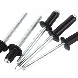 Rivet aveugle à tête dôme en aluminium anodisé noir, rivet à éclatement à extrémité ouverte, fixation personnalisée - Product Image 5