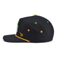 Casquette de baseball personnalisée à 5 panneaux avec logo sur mesure, casquette noire de haute qualité, broderie 3D, vente en gros