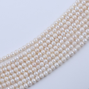 Promoción por Tiempo Limitado: Perlas Redondas de Agua Dulce Blancas AK de 4-4.5mm, Naturales, Sueltas, para Collar DIY, Color Perla - Product Image 4