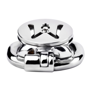 Candado de Castidad con Letra M FRRK, Jaula para Pene de Metal Plano, Dispositivo de Castidad, Candado para Pene, Jaula para Pene, Juguetes Sexuales para Hombres - Product Image 6