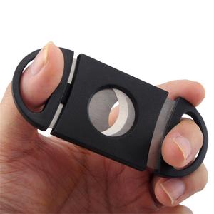 Cortador de Cigarros Portátil de Acero Inoxidable Negro, Doble Cuchilla, Forma Redonda, para Accesorios de Cigarros - Product Image 2