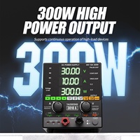 Fuente de Alimentación CC Ajustable de 30V 10A 300W con Pantalla Digital, Doble USB, Memoria y OVP para Reparación de Placas Base de Teléfonos Móviles y Pruebas de Laboratorio