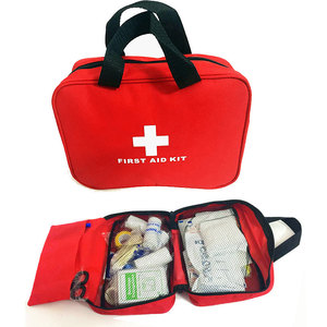 Health Toolkit <b>Educational</b> <b>Kit</b> 25x16x6cm Nylon Fabric Red First Aid Supplies For Family Use - Product Image 1