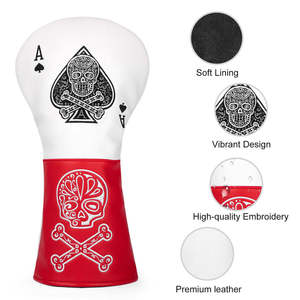 Housse de club de golf en cuir pour bois de golf, dernier design, broderie de logo personnalisée, pour fairway woods - Product Image 6