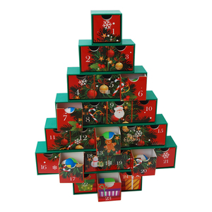 Caja <span class=keywords><strong>de</strong></span> regalo con forma <span class=keywords><strong>de</strong></span> árbol <span class=keywords><strong>de</strong></span> Navidad para niños, cajonera pequeña con <span class=keywords><strong>calendario</strong></span> <span class=keywords><strong>de</strong></span> <span class=keywords><strong>adviento</strong></span> <span class=keywords><strong>de</strong></span> 24 días, decoración al por mayor - Product Image 2