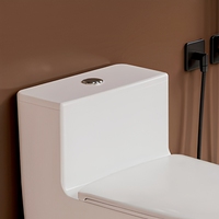 WC monobloc en céramique blanche, à poser au sol, à double chasse, à jet siphonique, cuvette allongée, pour salle de bain d'hôtel
