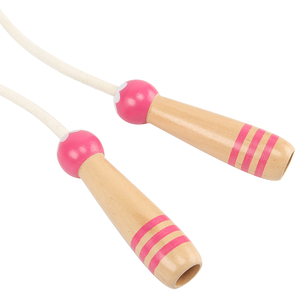 TOPKO Outdoor Fun Atividade Ajustável Meninas Meninos Saltar Corda De Madeira Handle Algodão Trançado <span class=keywords><strong>Skipping</strong></span> <span class=keywords><strong>Rope</strong></span> - Product Image 5