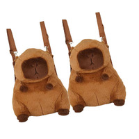 Nouveau design Capybara Peluche Sac à dos Capybara Sac à bandoulière Sac à main Doux Chaud en peluche Capybara Sac d'école
