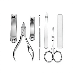 DANTRIC IMPLANTS Stainless Steel <b>Manicure</b> <b>Kit</b> 5 in 1 Nail Clippers Set Portable Luxurious Style Durable for Adult Men and Women - Product Image 2