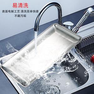 Stainless Steel <b>BBQ</b> Pan Oval Flat Bottom Easy Clean Serving <b>Tray</b> For Korean Style Cooking - Product Image 1