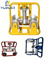 Galet de tirage de câble triple en aluminium YILI, robuste, pour travaux professionnels de télécommunications et d'infrastructure