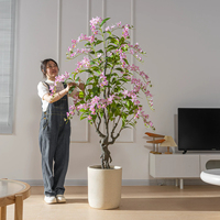 Arbre artificiel de jasmin pleureur de 1,6 m – Plantes vertes artificielles hautes pour la décoration intérieure