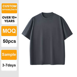 Camiseta al por Mayor con Logotipo Personalizado de Primera Clase, Lisa, con Hombros Caídos, Gruesa, 100% Algodón, para Hombre, para Impresión y Bordado - Product Image 1