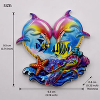 Aimant de réfrigérateur en résine imprimé par transfert UV, motif personnalisé, autocollant pour réfrigérateur, cadeau promotionnel pour le tourisme