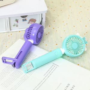 Portable Handheld <b>Fan</b> With Light USB Rechargeable DC Motor 5V 2W Button Control Desk <b>Stand</b> For Kids - Product Image 3