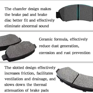 Commercio all'ingrosso della fabbrica OEM ODM di alta qualità e stenth aggiornamento ricetta ricambi auto in ceramica pastiglie dei freni kit 0446502061 per TOYOTA