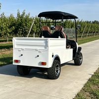 Voiture de golf électrique tout-terrain Rainbow 72V certifiée CE, freins à disque, 2 places personnalisées avec benne arrière hydraulique, autonomie 70-90 km