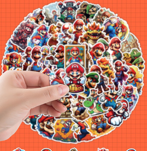 50 pièces <span class=keywords><strong>Mario</strong></span> Graffiti autocollants pour enfants fille mignon princesse étanche dessin animé bricolage autocollant ordinateur autocollants décoratifs - Product Image 4