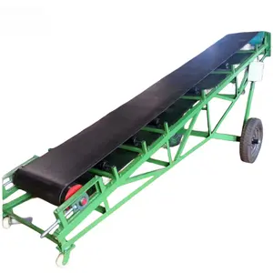 50 kg bagged mobile hopper belt conveyor for sand and concrete (with counter price)