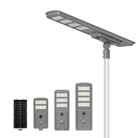 Lampadaire solaire tout-en-un 100W, haute luminosité, anti-corrosion, étanche IP65, pour projet d'éclairage de parking