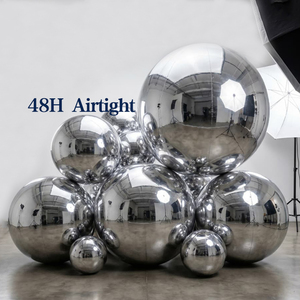 Big Shiny <b>Inflatable</b> Mirror Ball <b>Large</b> Sphere Christmas Wedding Party Decoration Advertising <b>Inflatable</b> Party Balloon - Product Image 3