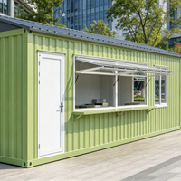 Kiosque alimentaire en conteneur préfabriqué, restaurant mobile, bar à café