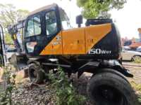 Excavatrice HYUNDAI 150W-9 d'occasion fiable de Corée pour la manutention des matériaux, excavatrice sur pneus Hyundai d'occasion pour la construction