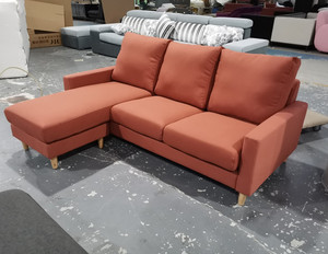 Wholesale Corner Living Room Set with Ottoman Cheap Fabric and Wood Furniture Wholesale Price for Home - Product Image 4