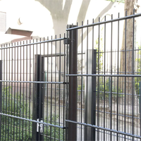 Valla de malla de alambre doble galvanizada de alta resistencia, panel de alambre doble estable para protección y aislamiento de escuelas, parques y comunidades