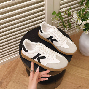 Ballerinas Confort Estilo Retro, Zapatos Planos Casuales para Mujer, con Cordones, de Gamuza y Cuero, con Suela de Goma - Product Image 2