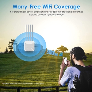 Alta calidad Wavlink WN573HX1 <span class=keywords><strong>WiFi</strong></span> 6 AX1800 Extensor <span class=keywords><strong>WiFi</strong></span> de doble banda de largo alcance para exteriores - Product Image 4