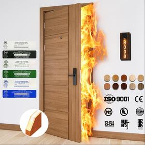 Porte coupe-feu intérieure manuelle moderne pour hôtel, modèle UK/US, pour portes commerciales intérieures à panneau noir homologuées, vente en gros - Product Image 6