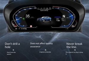 LCD Cụ Bảng điều khiển đồng hồ tốc độ tự động Máy nghe nhạc thích hợp cho <span class=keywords><strong>BMW</strong></span> 5 Series E60/E61 X5/E70 X6/E71 12.3 inch màn hình - Product Image 2