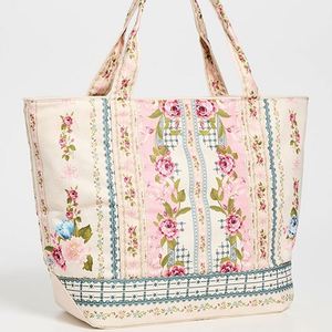 All-Floral Printed Cotton Canvas Tote <b>Bag</b> Women <b>Large</b> Capacity Custom Zip Closure Shopping Handbag Summer <b>Beach</b> Travel Spring - Product Image 6