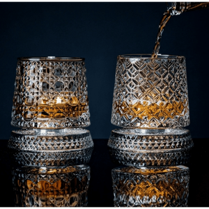 Vaso Giratorio para <span class=keywords><strong>Whisky</strong></span>, Cristal sin Plomo, con Posavasos, para el Hogar, Bar, Fiestas, Regalo - Product Image 3