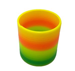 Оптовая продажа, пластиковые Пружинные катушки, Забавные Игрушки для раннего развития, игрушки для особых потребностей, эластичные радужные круги - Product Image 3