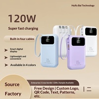 Batterie externe portable 20000 mAh en promotion avec charge ultra-rapide 22,5 W, 3 câbles intégrés, design léger et fin
