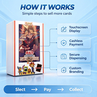 Distributeur automatique de cartes de jeu TCG sans personnel 24h/24 et 7j/7, écran tactile 32 pouces, code QR, SDK, surveillance à distance, options multiples