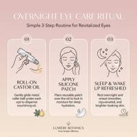 Patchs oculaires réutilisables en silicone avec logo personnalisé, à l'huile de ricin biologique pressée à froid, et coffret cadeau spa pour les yeux à appliquer la nuit avec pochette