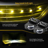 Faros Antiniebla Ultra Delgados con Proyector LED Integrado, de Bajo Perfil, con Doble Color para Autos y Camionetas, Universales