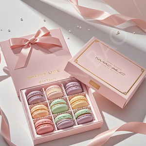 Tùy chỉnh thiết kế bán buôn bánh donut cupcake hộp giấy Cookie hộp giấy Macarons bao bì hộp cho thực phẩm - Product Image 6