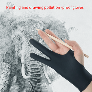 Gants antidérapants à deux doigts Dongfanghong pour <span class=keywords><strong>dessin</strong></span>, art numérique, <span class=keywords><strong>tablette</strong></span> graphique personnalisée, doublure en nylon, gants de sécurité anti-bavures - Product Image 3
