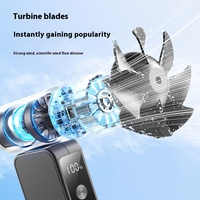 Ventilateur portable sans pales AntarcChill 100 Speed Turbo, 4000 mAh, rechargeable par Type-C, mini ventilateur avec écran numérique
