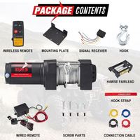 Sihao 12V 3500LBS treuil à câble en acier télécommande sans fil IP67 rouleau chaumard pour ATV/UTV grues automatiques treuil électrique pour