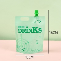 Op maat gemaakte meerkleurige plastic drinkzakken met tuit voor het bewaren van sap, hoge barrière vloeistofzakken met handvat
