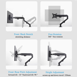 Supporto per Monitor Meccanico a Molla Singola, per Schermi 17-32'', Sollevamento a 90 Gradi, Altezza 320mm, Supporto <span class=keywords><strong>TV</strong></span> per Monitor - Product Image 4