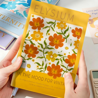 Carnet A5 à couverture souple imprimé floral, journal personnalisé avec couverture fleurie, pages intérieures lignées 80 g/m², papeterie en gros, cadeau, carnet