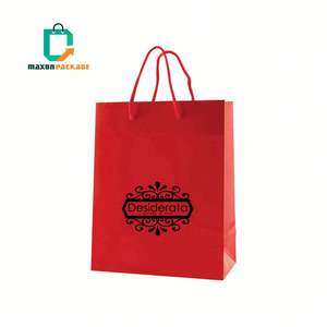 Bolsa de compras impresa personalizada con logotipo personalizado de embalaje de lujo con mango de arte blanco promocional - Product Image 6