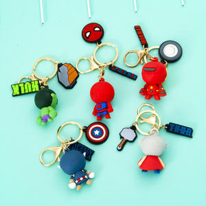 Porte-clés en métal personnalisé pour <span class=keywords><strong>voiture</strong></span>, design de dessin animé 3D Marvel Spider-Man <span class=keywords><strong>Hulk</strong></span>, décoration de sac pour femme, cadeau promotionnel - Product Image 3